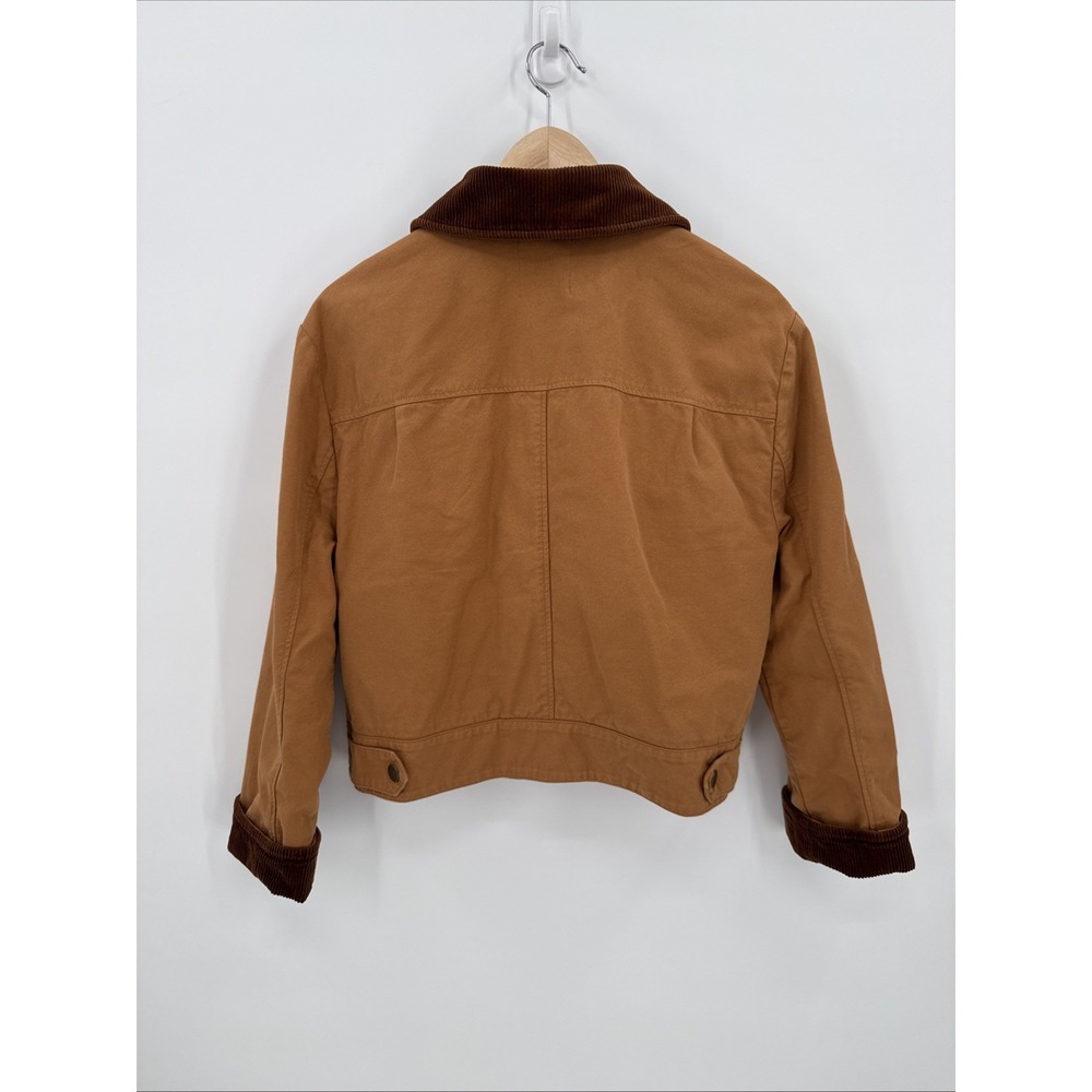 Sézane Womens Brown Marion Cropped Button Up Jacket Size 36/Small 100% Cotton - Picture 6 of 10